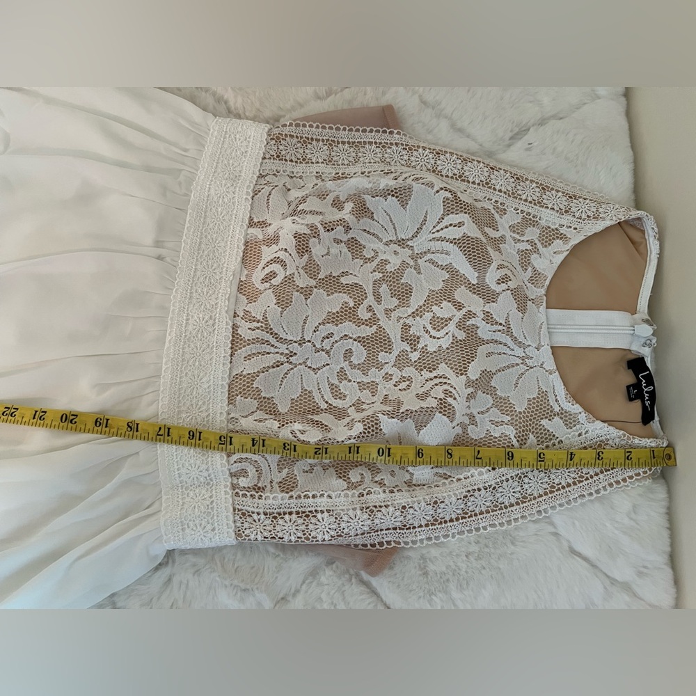 Lulus Forever and Always White Lace Maxi Dress Bridal Wedding Large NWT - Picture 13 of 14